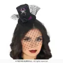 Mini Top Hat with Black Veil (Headband)