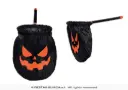 Black Pumpkin Trick-or-Treat Basket with Handle Stick, 50 cm