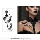Bat Temporary Tattoo, 15x8 cm