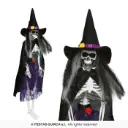 Hanging Skeleton Witch with Dress, 47 cm
