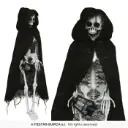 Hanging Skeleton with Black Tunic, 40 cm