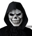 Light-Up Skull Mask with Hood - White