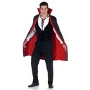Black & Red Dracula Cape with Collar - Adult, 97 cm