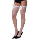 Thigh-High Fishnet Stockings with Satin Bow